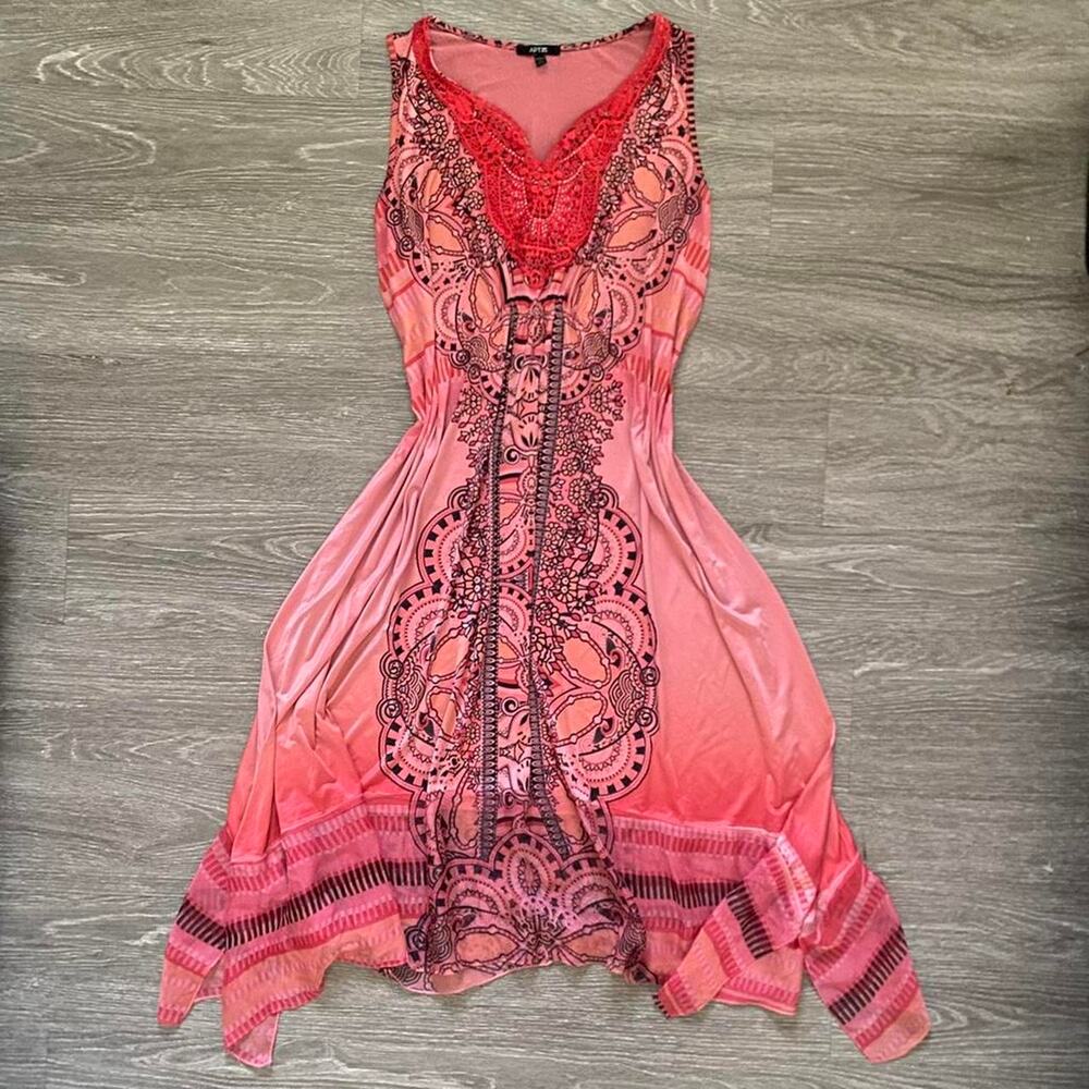 Vintage 90s apt 9 pink boho dress